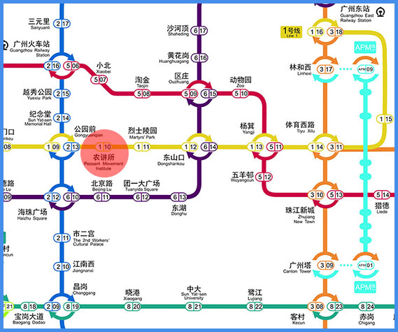 广州东大肛肠医院-来院线路图